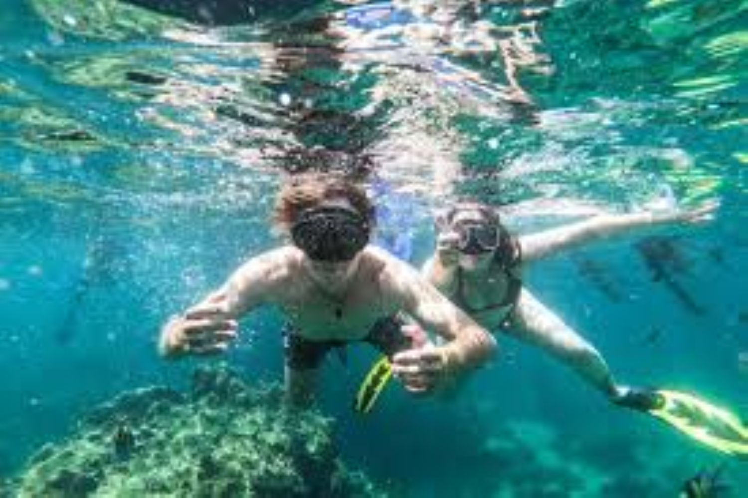 Boy snorkelling in the Phi Phi Islands